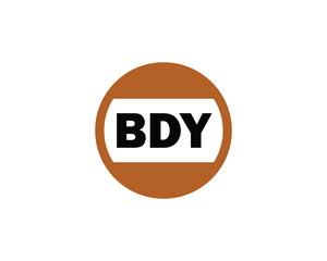 BDY Logo design vector template. BDY logo design.