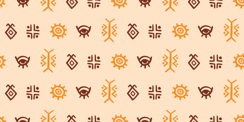 African ethnic seamless pattern. Tribal background