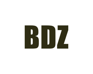 BDZ logo design vector template. BDZ logo design.