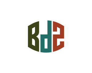 BDZ logo design vector template. BDZ logo design.