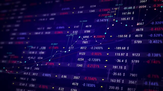Stock market investment forex trading chart, index data pattern Blue