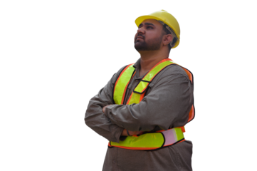 industrial plant maintenance engineering on transparent background,PNG.