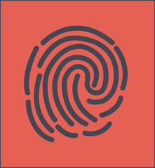 Fingerprint Lock Vector Icon