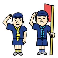 ボーイスカウト　イラスト