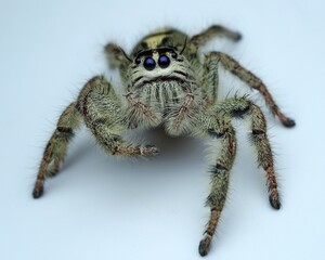 Hylus diardi spider on a white background