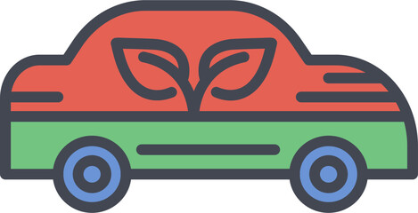 Ecology Car Vector Icon
