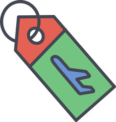 Luggage Tag Vector Icon