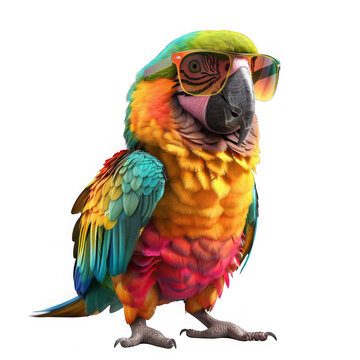 Cool Parrot with Sunglasses.