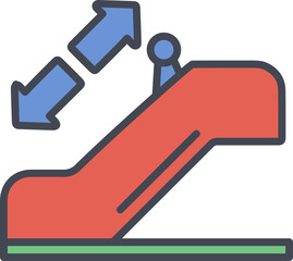 Horizontal Escalator Vector Icon