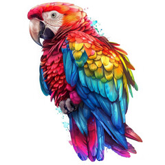 Colorful Macaw Parrot.