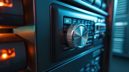 Fototapeta premium Digital safe box with keypad