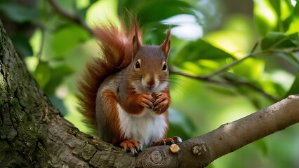Cute red squirrel wallpaper