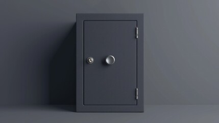 High-security safe box isolated on plain background