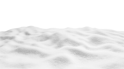 A white snow covered hill with a few small snow piles