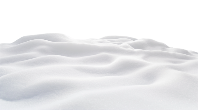 A white snow covered hill with no trees or other objects