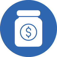 Donation Jar glyph circle icon