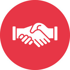 Giving Handshake glyph circle icon
