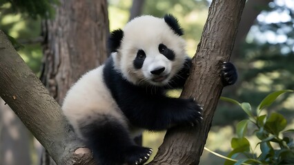 Obraz premium Giant panda cub wallpaper