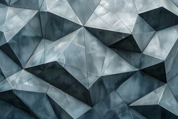 Fototapeta premium Intricate Geometric Facade with Metallic Texture