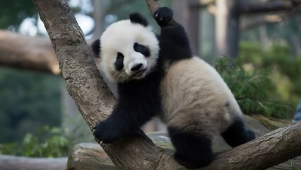 Obraz premium Giant panda cub wallpaper