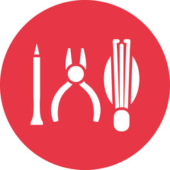 Watch Tools glyph circle icon