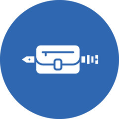 Belt Pouches glyph circle icon