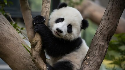 Obraz premium Giant panda cub wallpaper