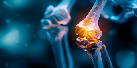 Osteoarthritis is a common joint disease where joint tissues break down. Concept arthritis, joint pain, joint disease, cartilage damage, inflammation