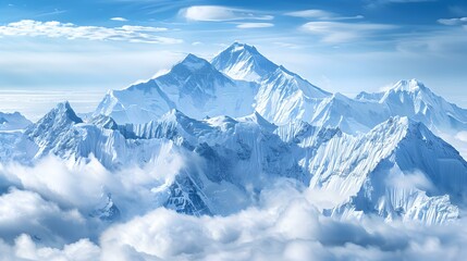 Obraz premium The majestic peaks of the highlands covered img