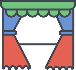 Curtains Vector Icon