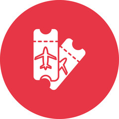 Boarding Pass glyph circle icon