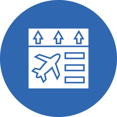 Airport Boarding glyph circle icon