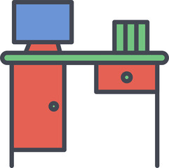 Working Table Vector Icon