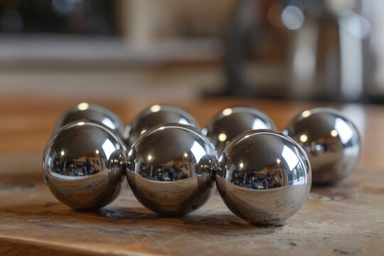 Demonstration of cartesian impulse conservation law in experiment with metallic balls