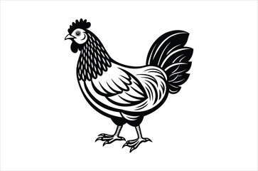 hen and chicken, chicken vector,  icon vector illustration, chicken  silhouette of a chicken isolated on a white background,  eps,  png,  svg,  vector 