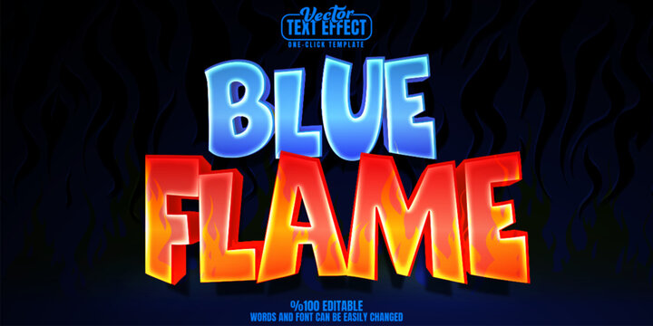 Flame editable text effect, customizable cartoon and fire 3d font style - Powered by Adobe