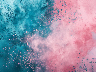 Obraz premium Pink and Teal Powder Background, Generative AI Illustration