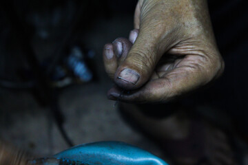 Stages of prayer beads manufacturing, prayer beads industry, Cairo Egypt	