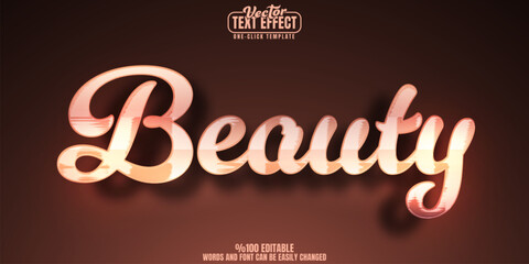 Fashion editable text effect, customizable beauty and style 3d font style