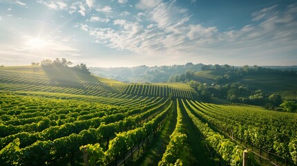 Fototapeta premium The expansive views of the vineyards perched picture