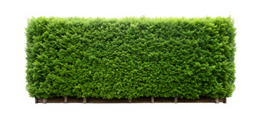  Dense Green Hedge Isolated on Transparent Background with Clipping Path Cut-Out