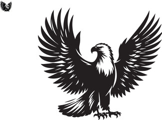 Eagle emblem black on white
