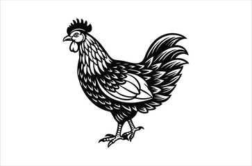 hen and chicken, chicken vector,  icon vector illustration, chicken  silhouette of a chicken isolated on a white background,  eps,  png,  svg,  vector 