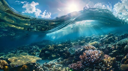 A transparent wave illuminated by the rays