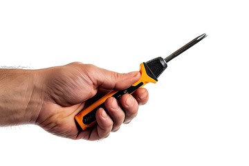 Person holding a screwdriver in their hand