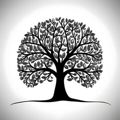 Fototapeta premium tree silhouette vector art illustrations