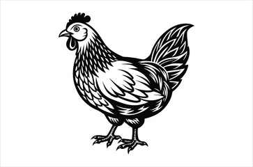 hen and chicken, chicken vector,  icon vector illustration, chicken  silhouette of a chicken isolated on a white background,  eps,  png,  svg,  vector 