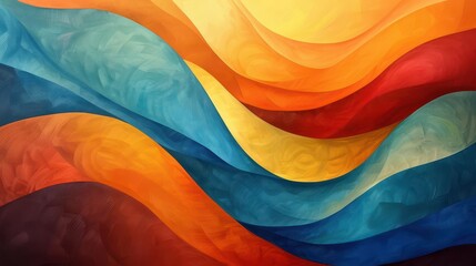 A harmonious blend of complementary colors, creating a visually pleasing and balanced composition