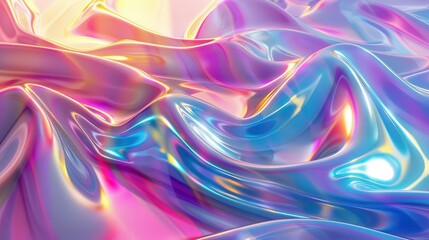 Obraz premium A holographic gradient with iridescent colors shifting and shimmering in the light
