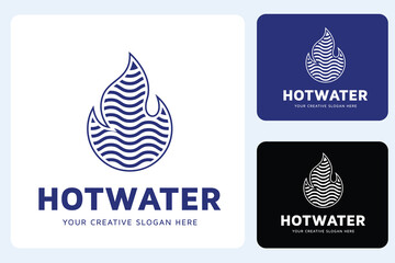 Hot Water Logo Design Template